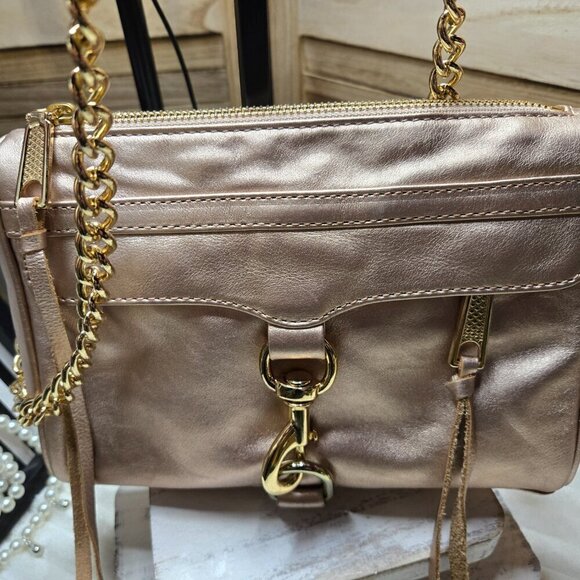 Rose Gold Rebecca Minkoff Crossbody - Picture 2 of 7